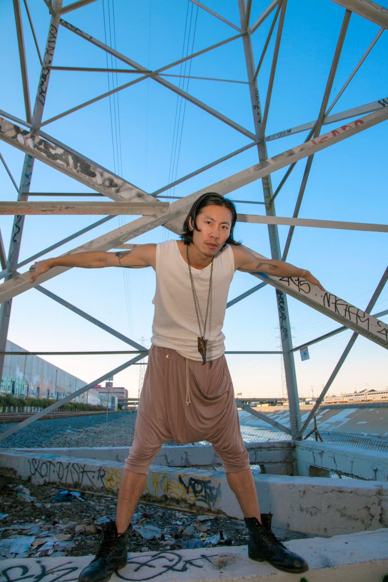 Asymmetrical Draped Drop Crotch Harem Pants