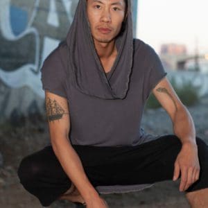Men's Cowl Neck Hooded-Tee Shirt re:Mode Clothing